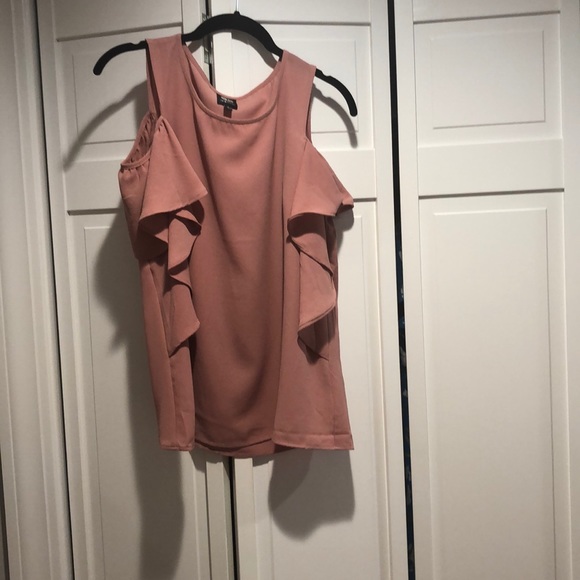 Cold Shoulder Ruffle Sleeve Top - Picture 2 of 2